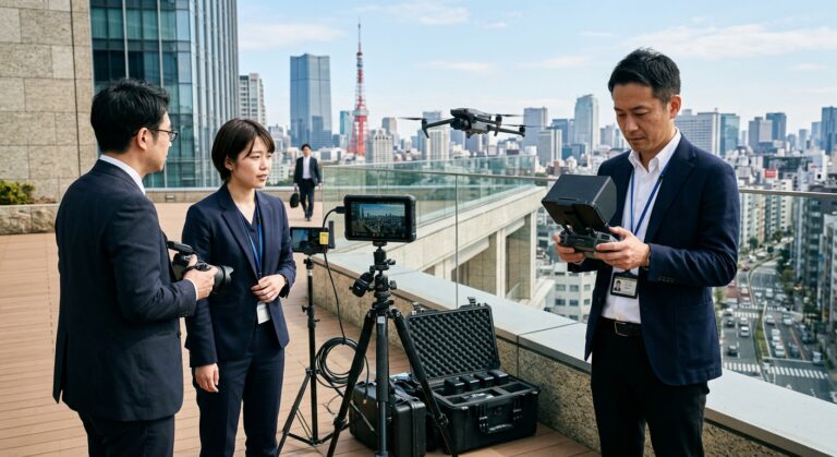 企業PR動画のドローン空撮|費用相場と法規制の要点