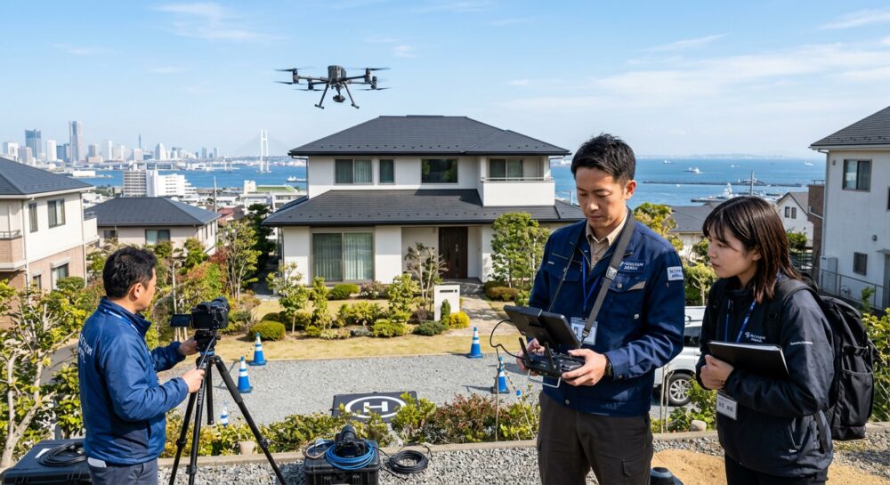不動産物件のドローン空撮|費用相場と法規制を解説のイメージ